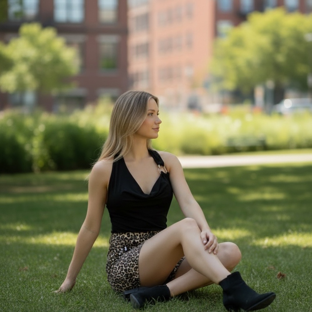 Chic Leopard Print Mini Skirt